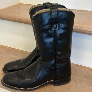 Roy Cooper Leather Vintage Black Western Cowboy Boots sz.7M